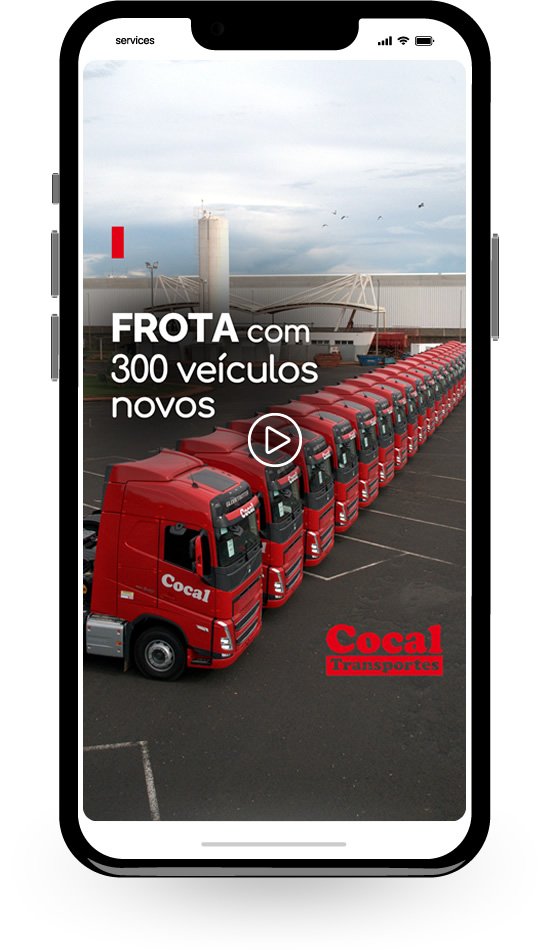 Exemplo de conteúdo desenvolvido para o Instagram da Cocal Transportes