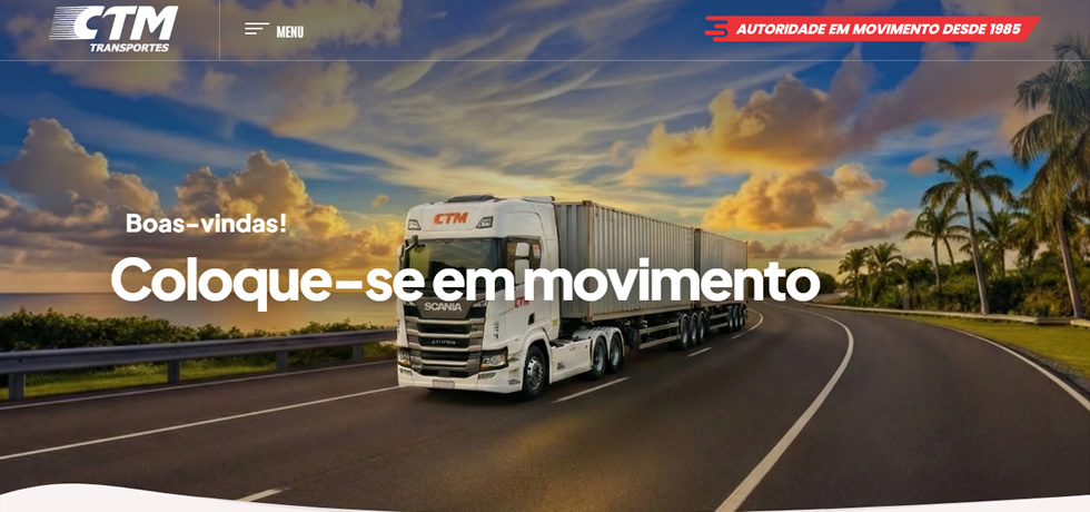 Site da CTM Transportes
