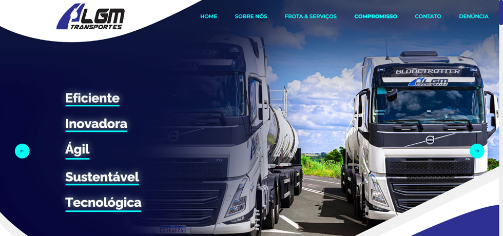 Site da LGM Transportes